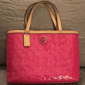 Coach Peyton Embossed Patent Leather Mini Tote